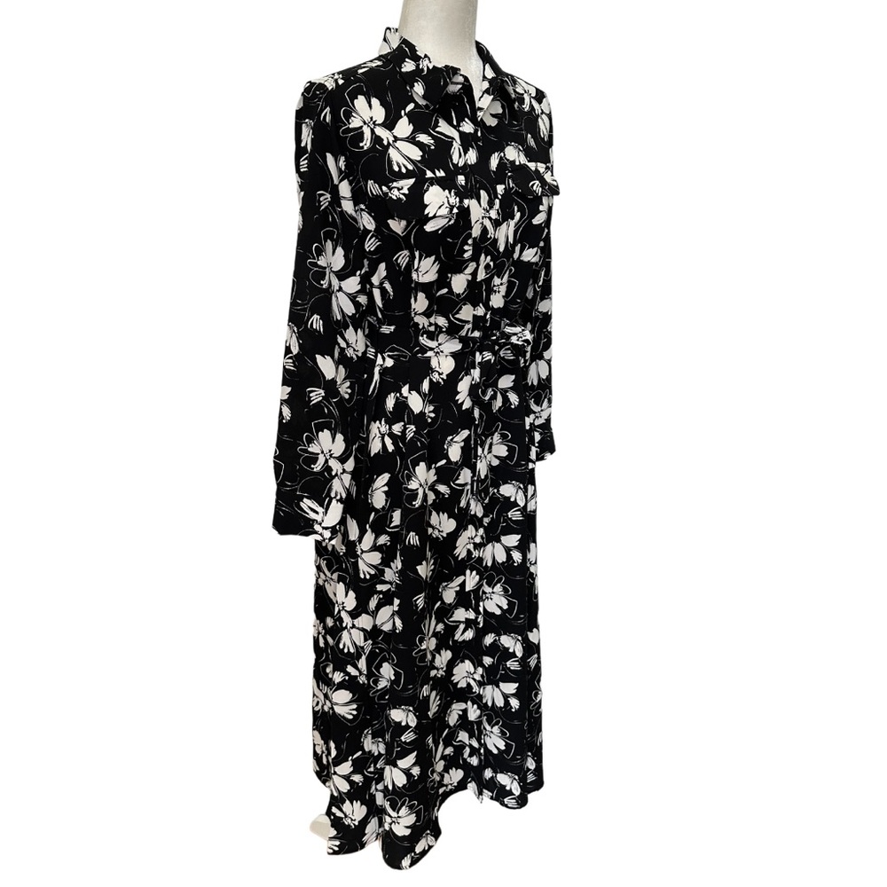 Alfani Button Up Floral Print Shirtdress Women’s Midi Dress - S/M - Picture 11 of 17